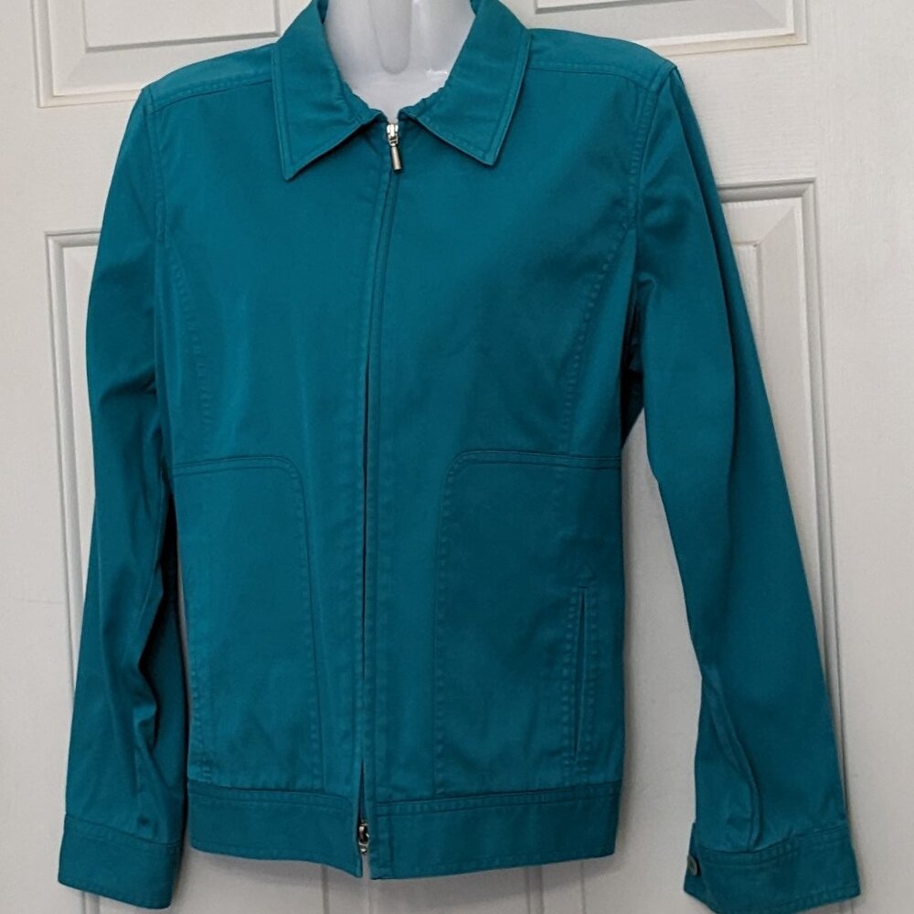 ZOE K Vintage Women's Jacket Full Zipper Size Large Green